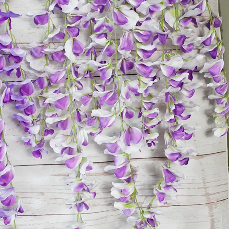 95cm Wall Hanging Wisteria Flower Artificial Silk Bouquet Wholesale