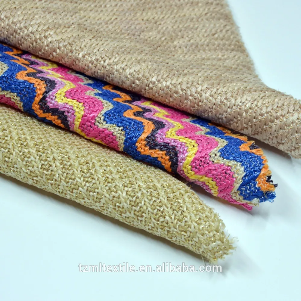 Woven Pp 20*20 Straw Fabric For Mat Pp Straw Hat 90pp 10pe Straw