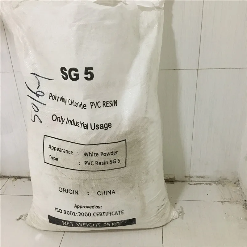 Packing 25kg Bag For 17ton Per Container Pvc Resin Sg5/polyvinyl