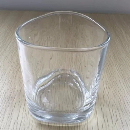 Triangle Square Shape Drinking Glasses Clear Glass Cups 300ml Whiskey Glasses