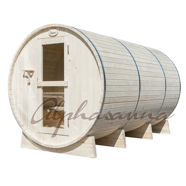Excellent Quality Panorama Barrel Sauna Room With Harvia Sauna Heater
