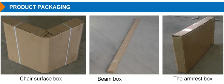 salon reception three seater row waiting chair