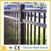 10ft Wide Wrought Iron Gate Installed Between Brick Columns