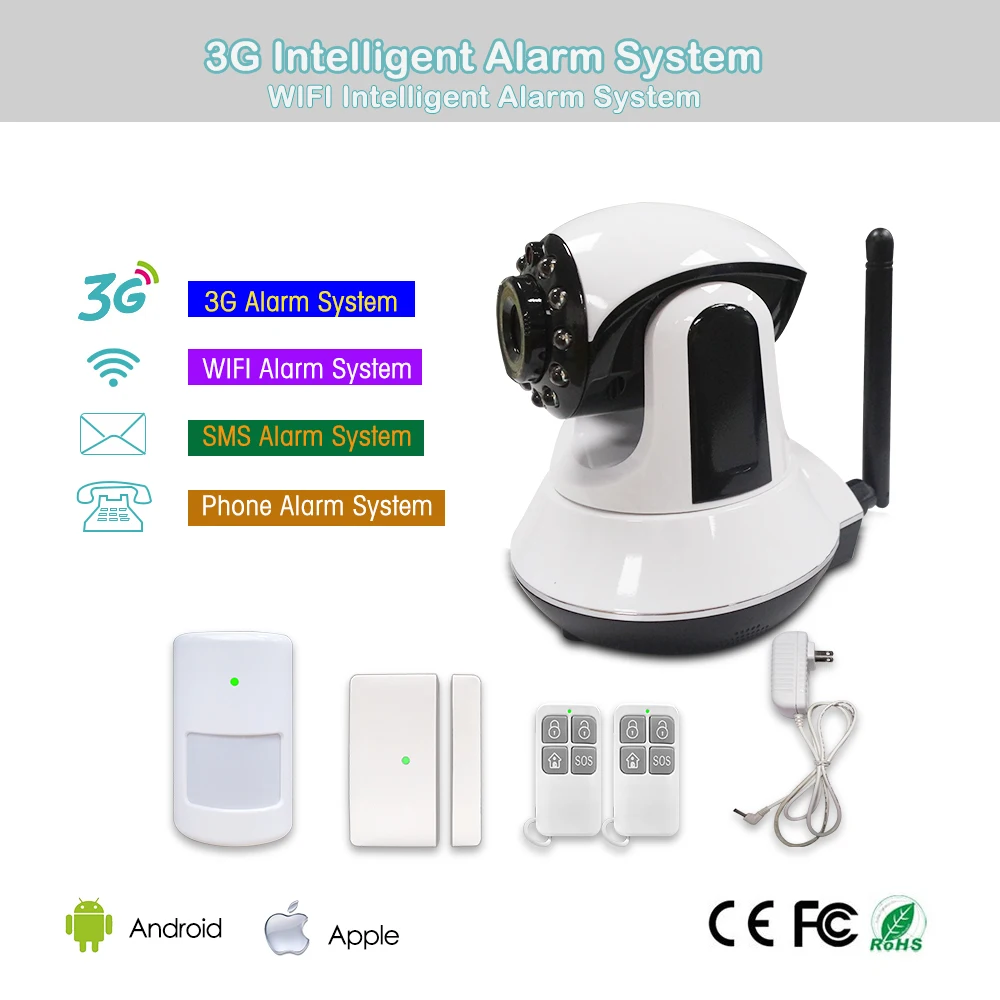 Infrared night vision Wireless home alarm system security camera GSM/GPRS SMS CALl Alarm system