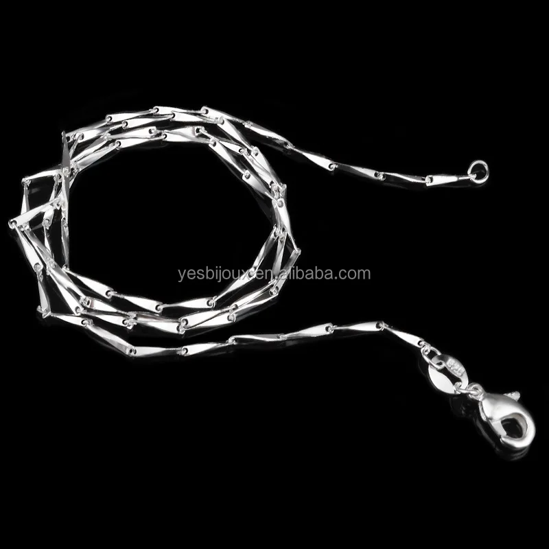 

silver bone necklace chain slim silver jewelry chain