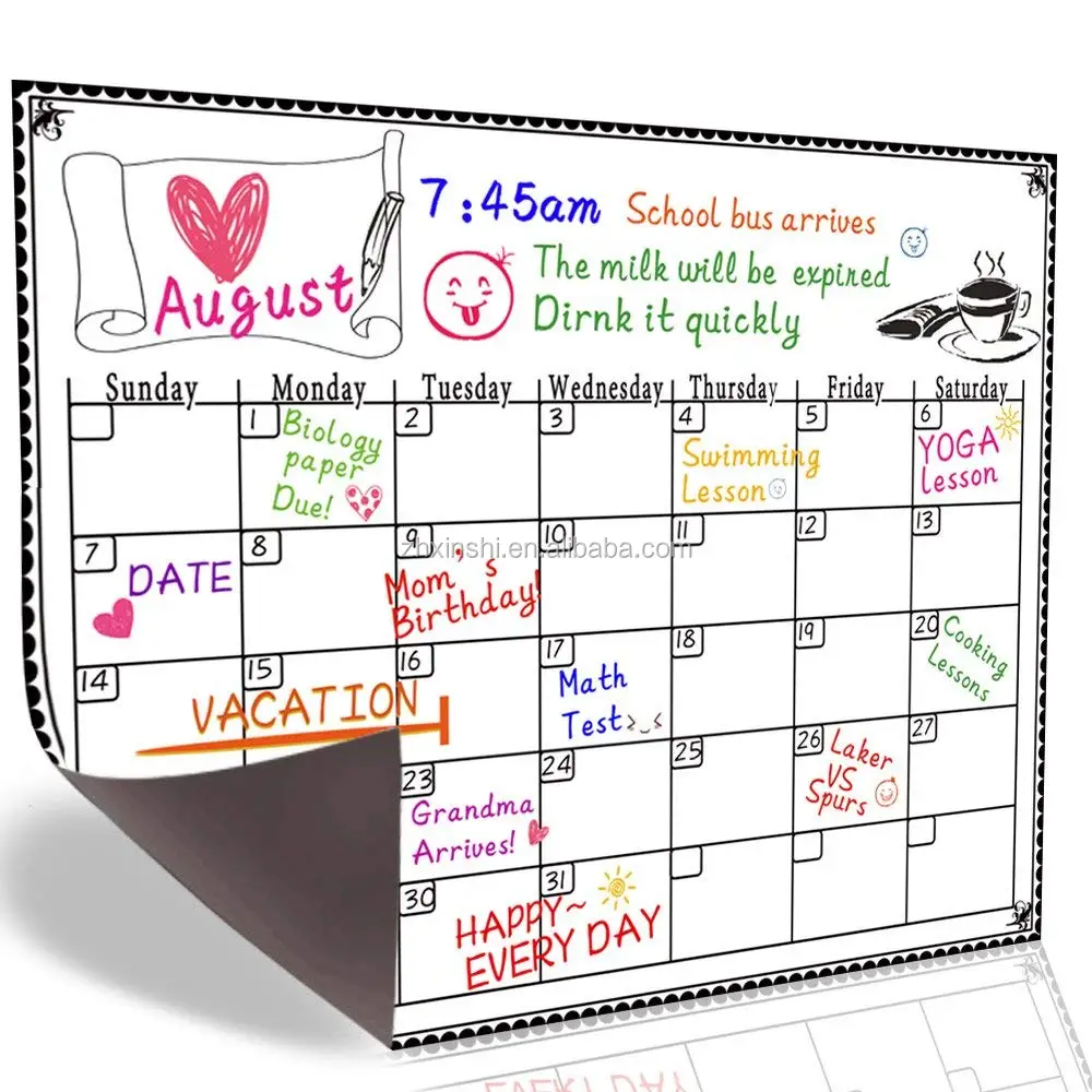 magnetic white board