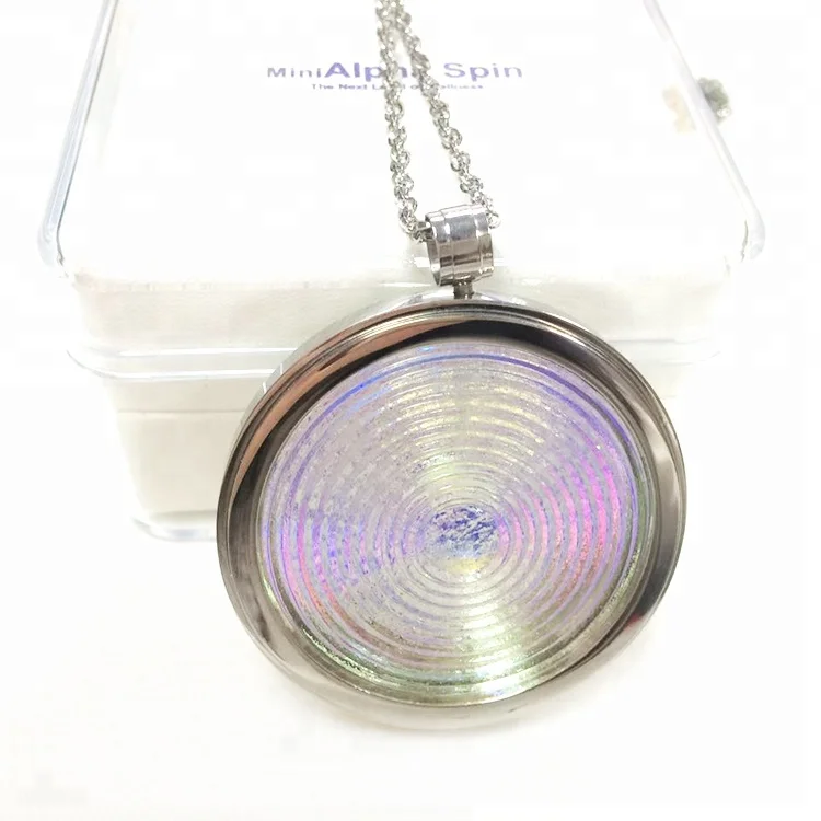 Beauty Colorful Negativr Ions Mini Alpha Spin Energy Pendants for Health/Charming Necklace