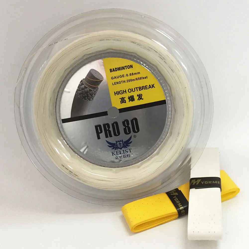 

Wholesale Cheap Latest High Quality Nylon PRO-80 0.68MM/10M High Outbreak Best Badminton String, White