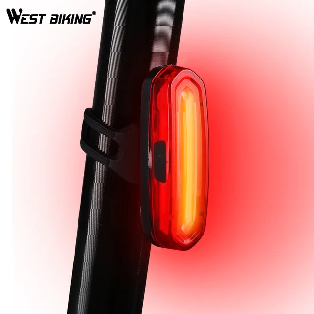 

WEST BIKING Waterproof Mode Rear Light Bike USB Charging Flashing Safety Bicycle Rear Light LED Rechargeable Bike Tail Light