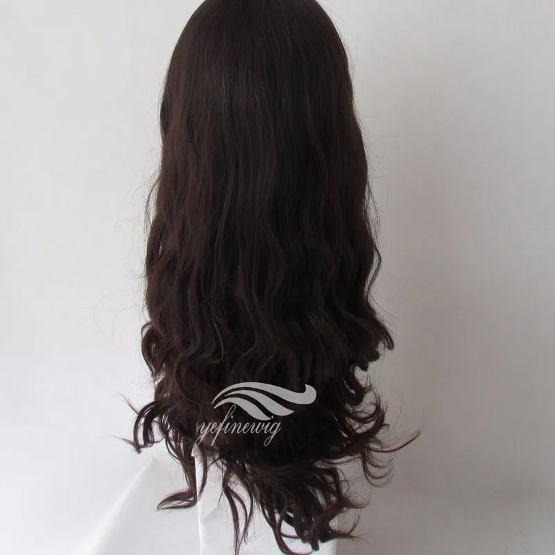High Quality Dark Brown Hasidic Unprocessed Body Wave Jewish Orthodox