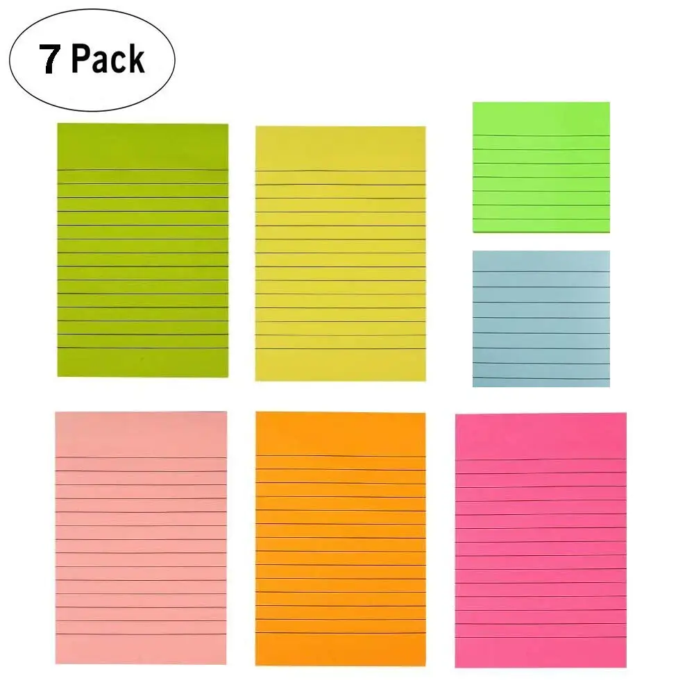sticky notes with lines
