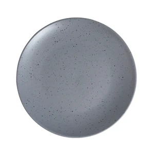 Image of Eco friendly Porcelain Western Shallow Flat Plate With Dot for Food