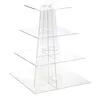 Clear acrylic 3 tier acrylic display stand