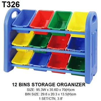 3 Tier Plastic Toy Storage Organizer With 12 Bins 3 Tier Plastic Toy Storage Organizer With 12 Bins