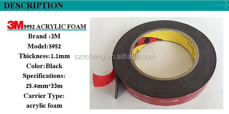 3m 5952 Vhb Double Side Tape Acrylic Adhesive Red Film Tape 3m Outstanding Durability Performance Tape Buy 3m Vhb Double Side Tape 3m Adhesive Tape 3m Double Side Sticky Tape Product On Alibaba Com