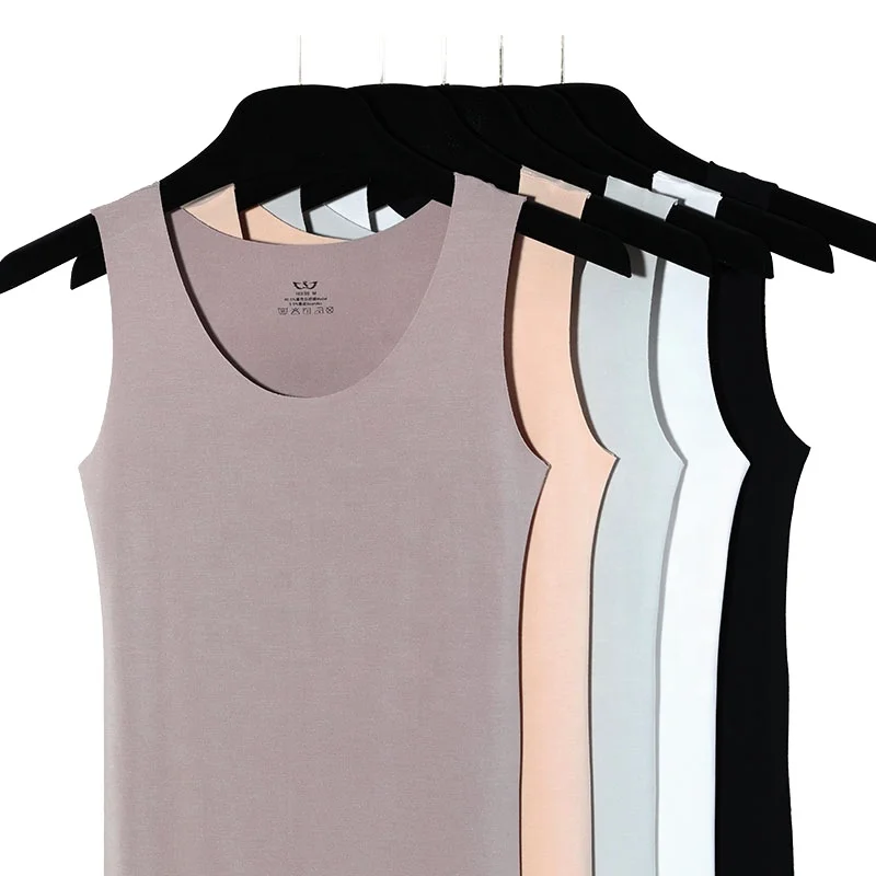 
High Quality Wholesale Tube Tops Pain Women Simple Sexy Tank Tops Thin Long Camisole 