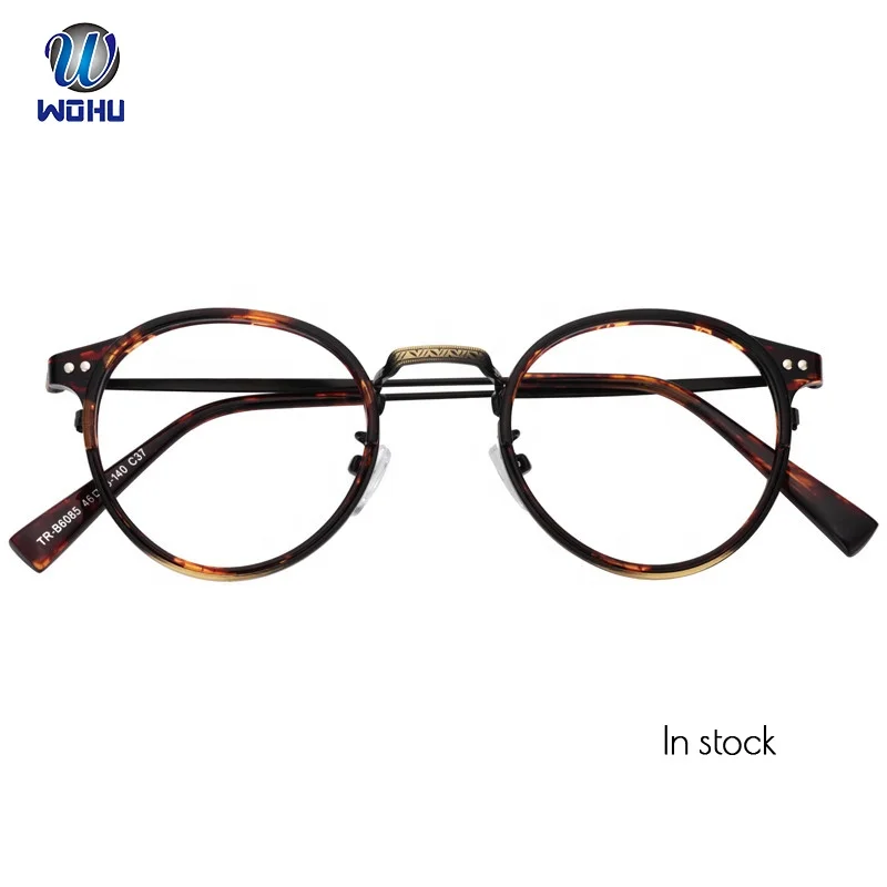 

Retro Fashion Round TR90 Eyeglasses Myopia Metal Prescription Glasses Optical Eye Glasses Frame for Dropshipping