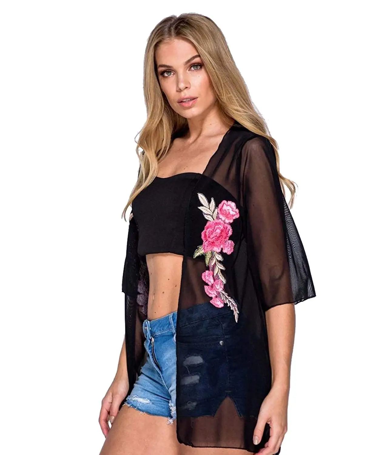 sheer kimono top