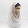 Hot Selling Pearl Chiffon Gold Ladies Scarf Hijab Muslim Voile Hijab Scarf
