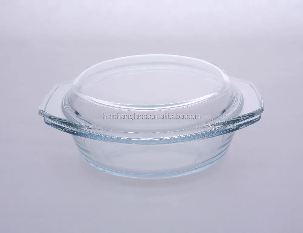 
Hot Sale Eco-friendly 1.0lL Round Borosilicate Glass Casserole for Kitchen Cooking Manufacturer Wholesale 