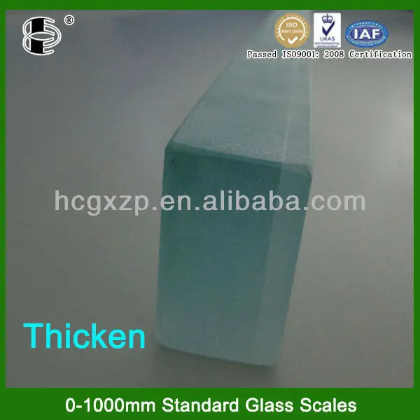 Highly Accuracy 0-1000mm thicken glass reference scale