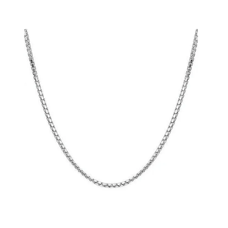 

0.8mm silver necklace platinum plated box chain accessory chain