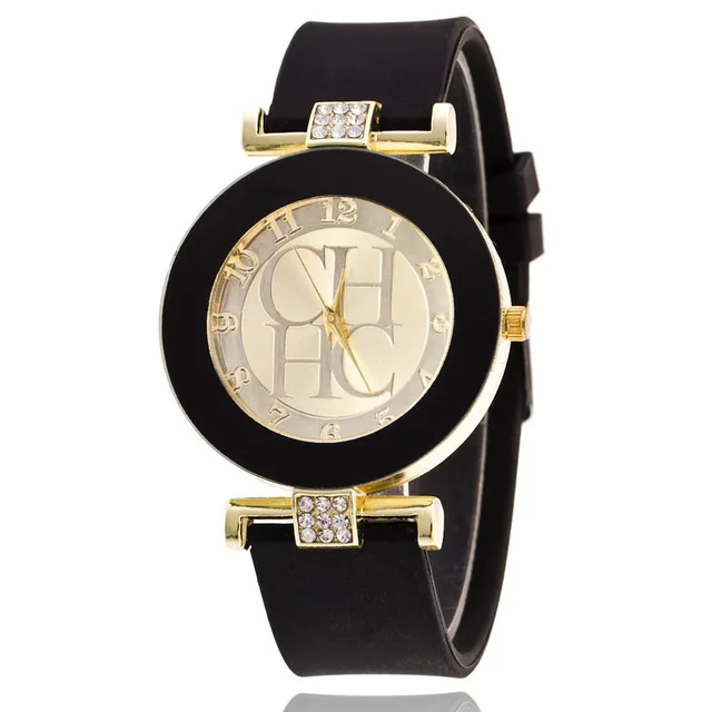 3942 New simple silicone Brand Geneva Casual Quartz Watch ladies Crystal Silicone  Watch Relogio Feminino
