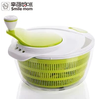 

Smile mom Wholesales Spinner Salad Large Plastic Manual Salad Spinner with locking clips