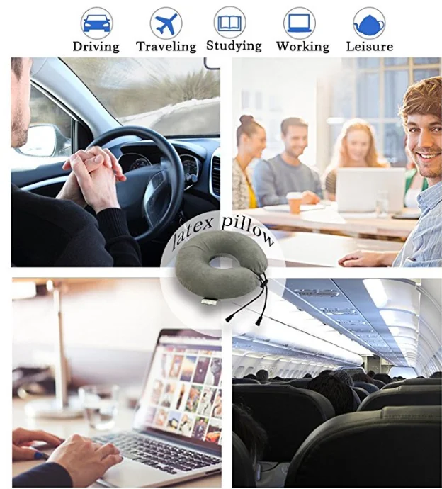 Soft Cotton Natural Latex U Shape Travel Neck Pillow Buy Soft Cotton