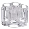 Flower shape smaller Acrylic plastic clear cosmetic jewelry makeup organize makeup brush lipstick organizer case
