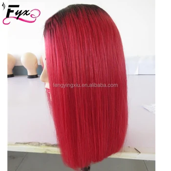 Short Women S Wig Straight Short Ombre Red Wig Cospaly Pixie Hair