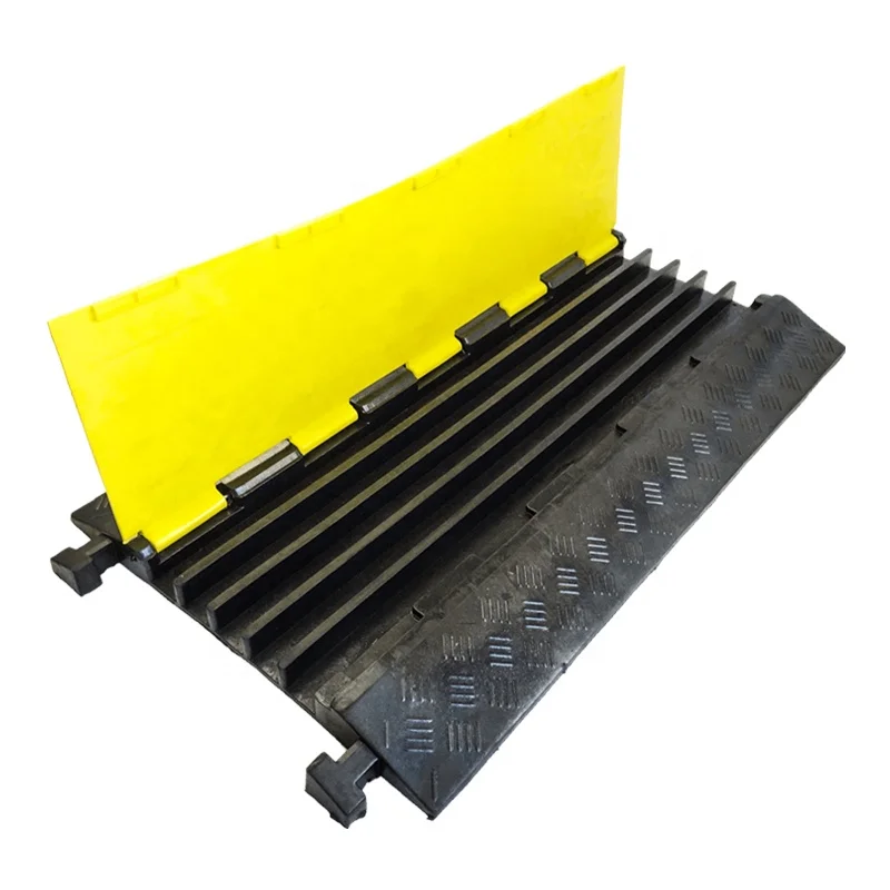 
Flexible 90cm 100% Reclyed Rubber 5 Channel Heavy Duty Cable Protector Ramp Straight Cable Covers Hump  (60803221181)