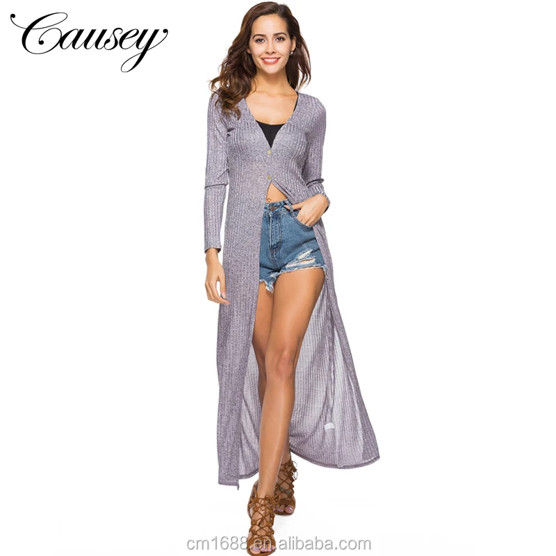 

2018 Latest Fashion Long Top Design Knitted Sexy Cardigan Women Direct Supplier Sweater, N/a
