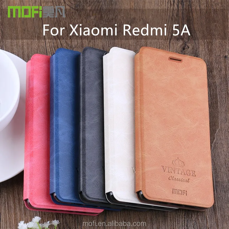 

MOFi card slot mobile phone flip pu leather case for xiaomi redmi 5A, mobile phone case with card holder, N/a