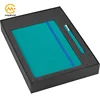 Custom print premium leather cover notebook journal diary and pen gift set