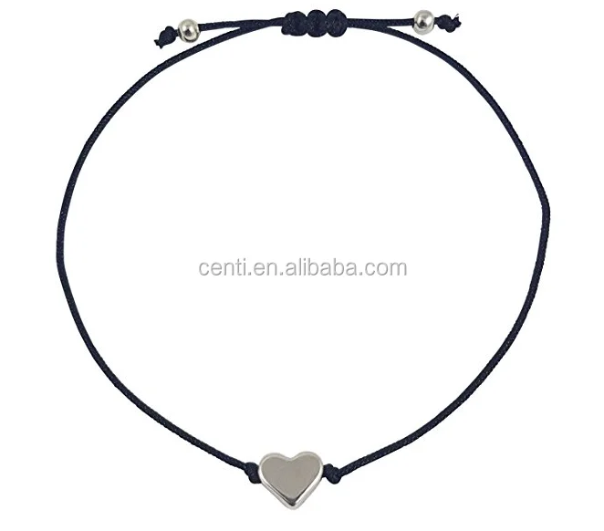 

heart charm cord bracelet