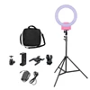 custom12 inch portable USB led ring light makeup diva ring light 240 led 36W battery powered led photography light