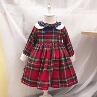 

baby spanish clothing girl dress plaid red ruffles spanish kids clothes wholesale children boutiques ming1973652