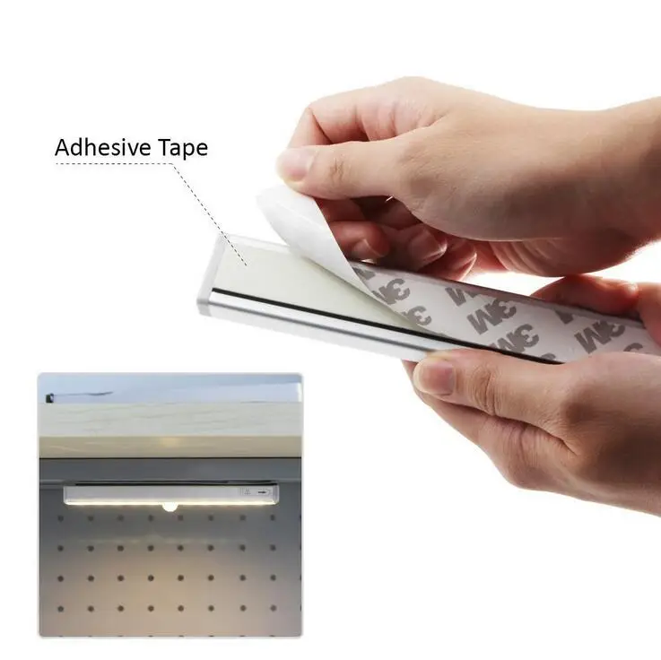Motion Sensor Light Cabinet Lights,USB Rechargeable 10 LED Cabinet Lighting, Magnetic Removable Stick-On Anywhere