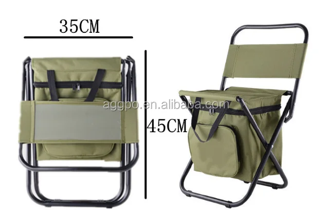 backpack with folding chair