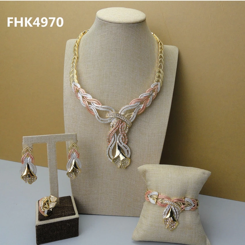 Yuminglai 2019 wedding jewellery designs new model jewelry set FHK4970