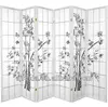 .Oriental Furniture 6 ft.Tall Lucky Bamboo Shoji Screen - 6 Panel White