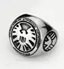 New Agents of SHIELD Ring for Men Stainless Steel Ring Silver Plated