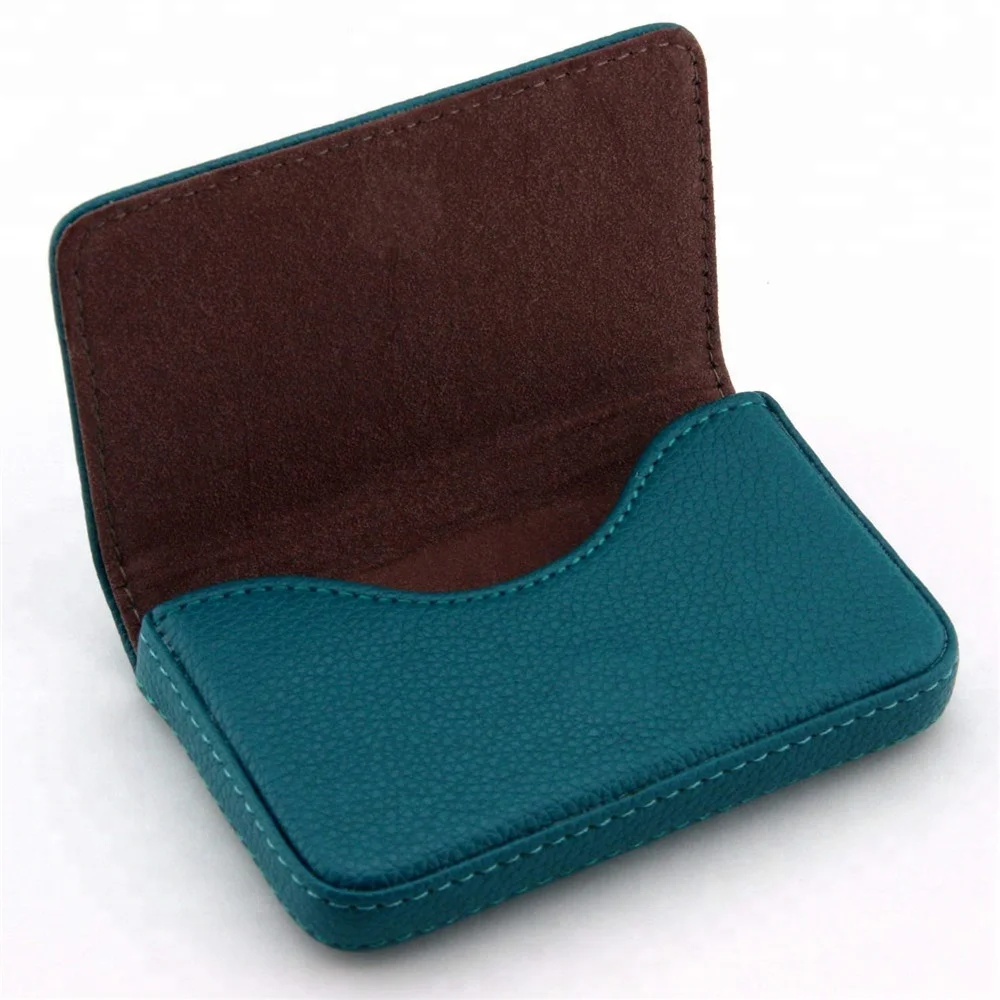 

Magnetic closure pu name card wallet business card holder for women