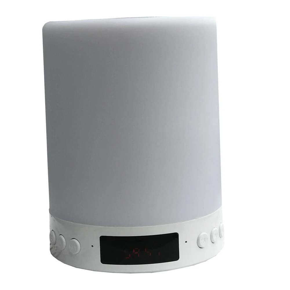 LED light bulb bluetooth speaker multicolor smart lamp mini speaker portable Loudspeaker night light FM radio clock display - ANKUX.COM