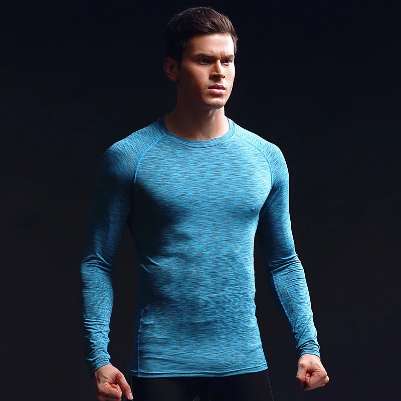 Wholesale Polyester Spandex Men Quick Dry Gym Sports Shirt - Buy Quick ...
