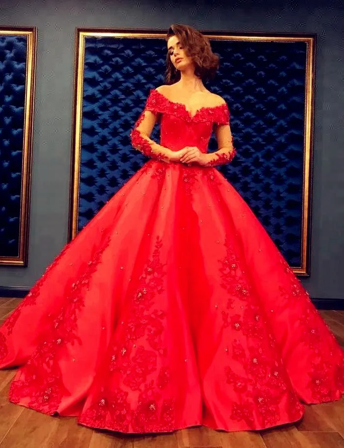 red wedding dresses 2019