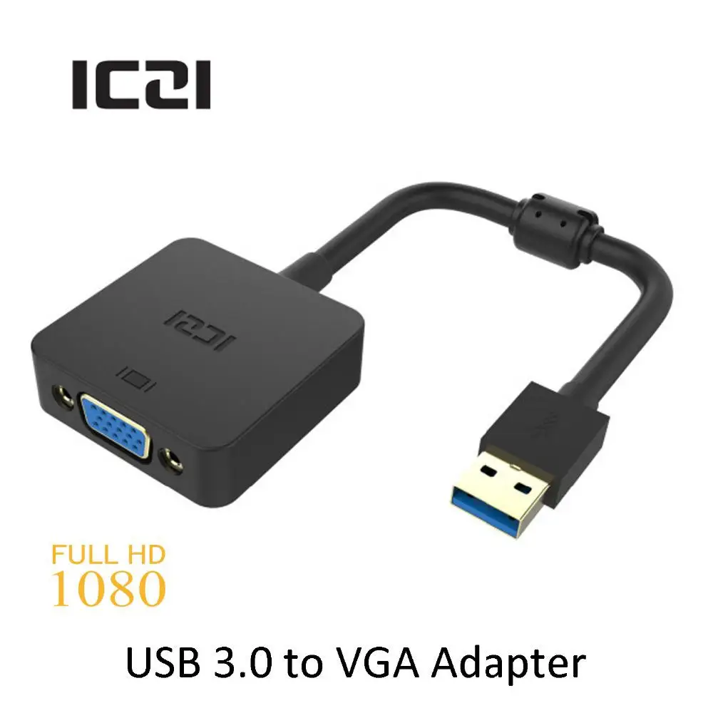

ICZI USB 3.0 TO VGA Video Display External Cable Adapter 1080P 60HZ For Projector