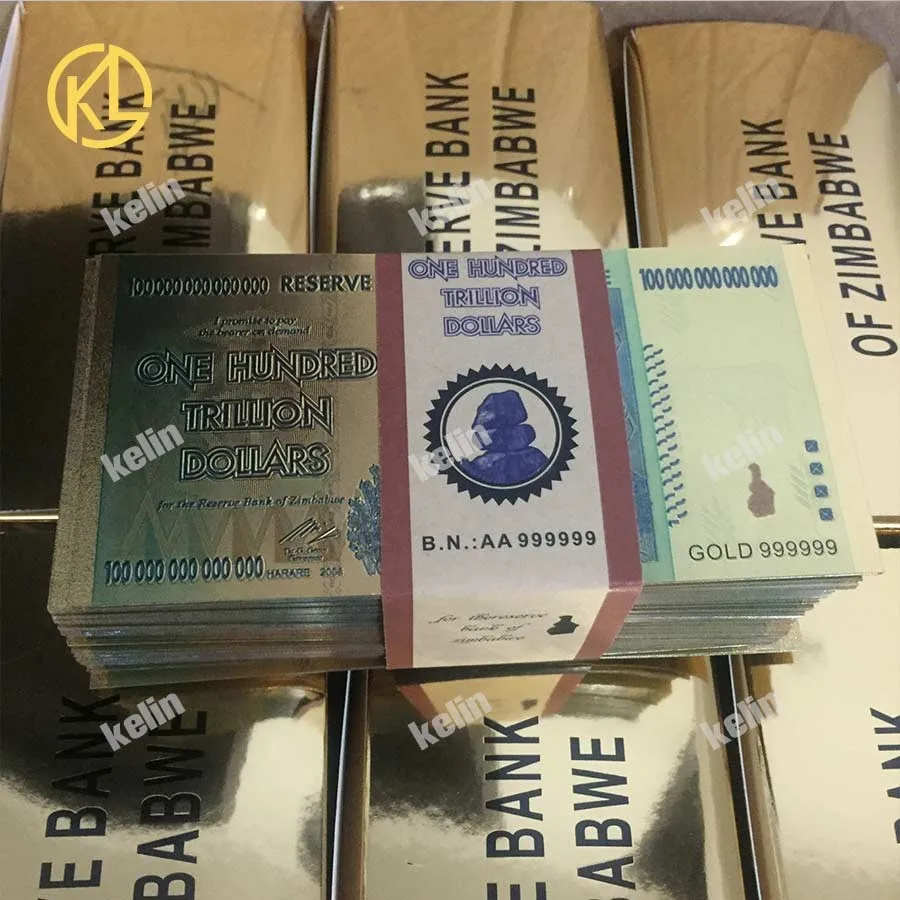 Hot Sale Zimbabwe One Trillion Banknote Metal Coin Zimbabwe Bar Gold