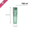 Light turquoise 100 ml lotion serum oil pump aluminum square tube